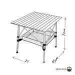 میز الومینیومی تاشو سایز لارج کایوت - Image 4