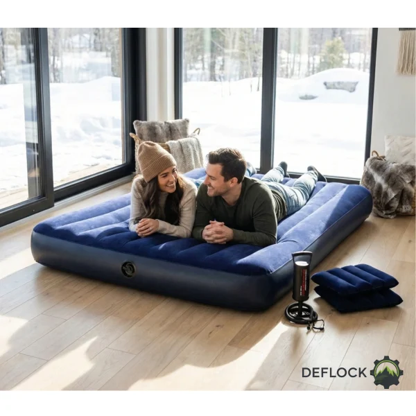 خرید و قیمت تشک بادی طبی دو نفره با پمپ و بالش اینتکس Intex 64765